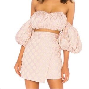 LPA Cream Mini Skirt and top skirt size m top size s